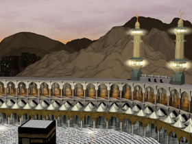The picture of the
    Holy Kaaba.