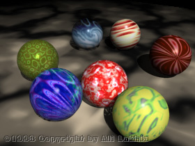 Marbles on a marble floor